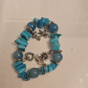 Blue Charm Bracelet